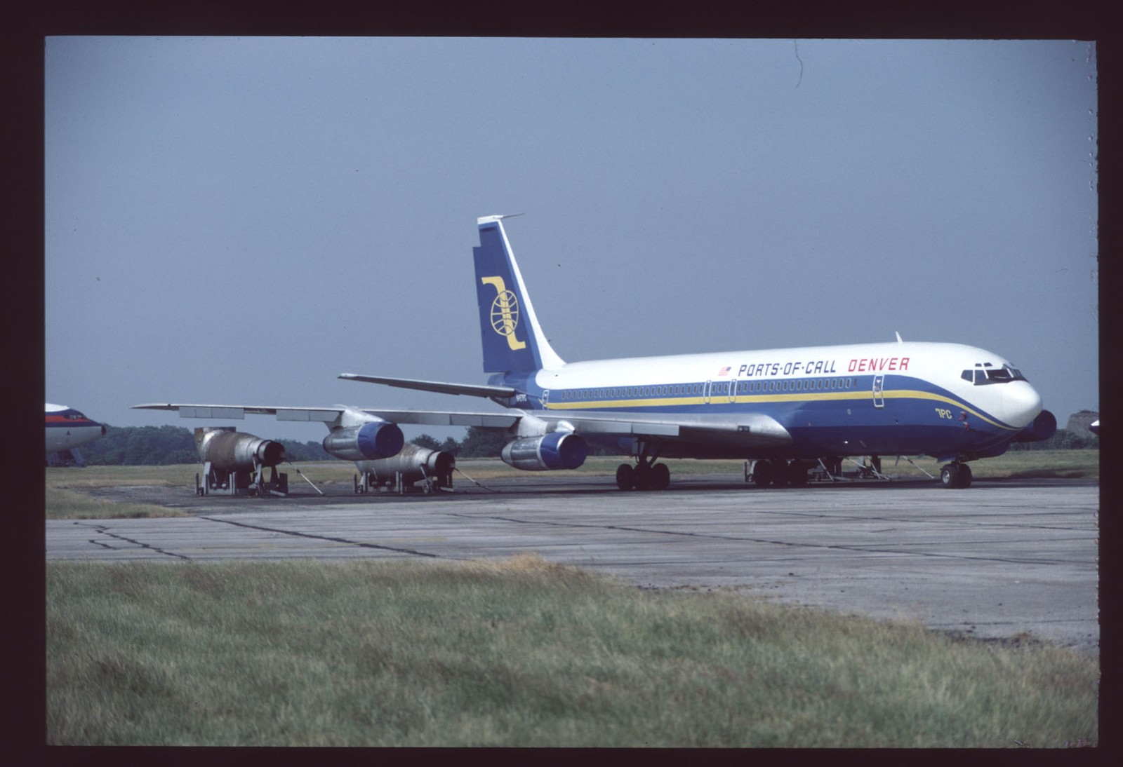 Orig 35mm airline slide Ports of Call Denver 707-323B N457PC Orig 35mm airline slide Ports of Call Denver 707-323B N457PC
