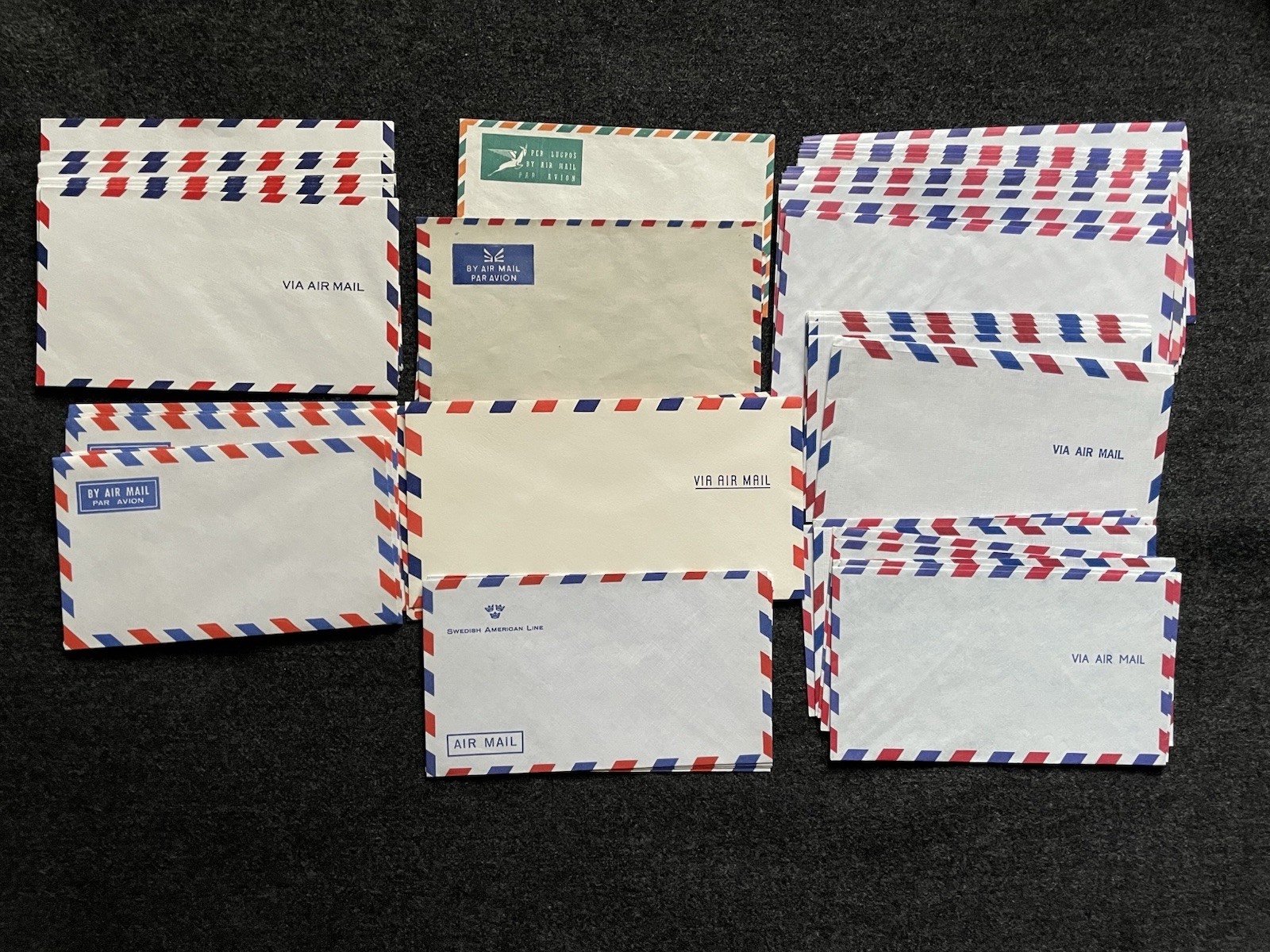 Vtg Via Air Mail Envelopes group Old Stock Varia Hotel Ship Club Vtg Via Air Mail Envelopes group Old Stock Varia Hotel Ship Club
