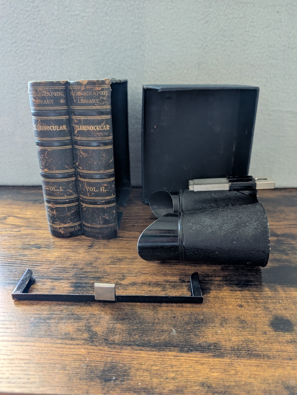 Antique Keystone View Co Telebinocular with box Vol 1 Vol 11 Telegraphic Library Antique Keystone View Co Telebinocular with box Vol 1 Vol 11 Telegraphic Library