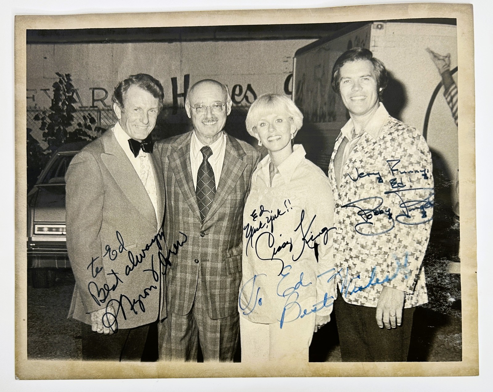 Autographed Photo Jerry Van Dyke, Carol King, Bobby Burgess, Myron Floren Autographed Photo Jerry Van Dyke, Carol King, Bobby Burgess, Myron Floren