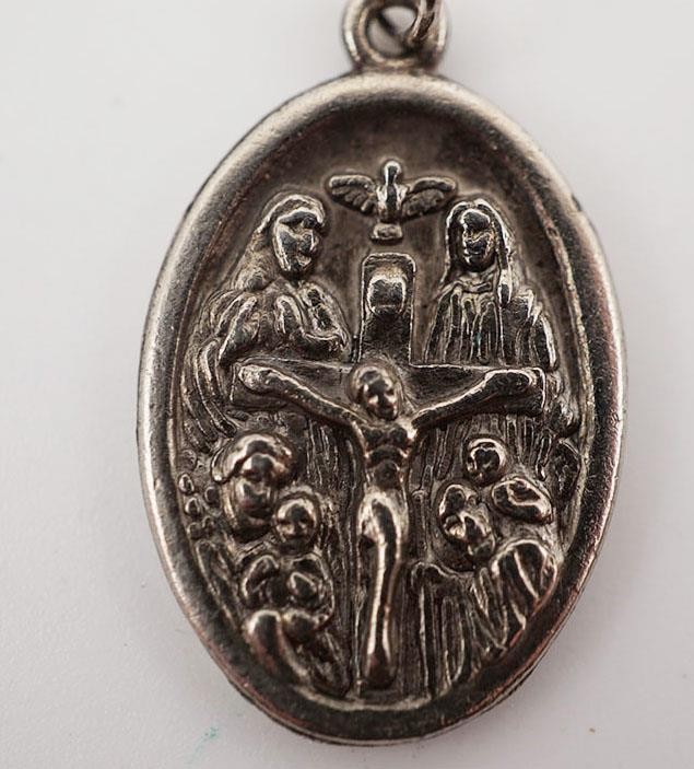 Religious Medallion Pendant I Am A Catholic Please Call a Priest Christianity