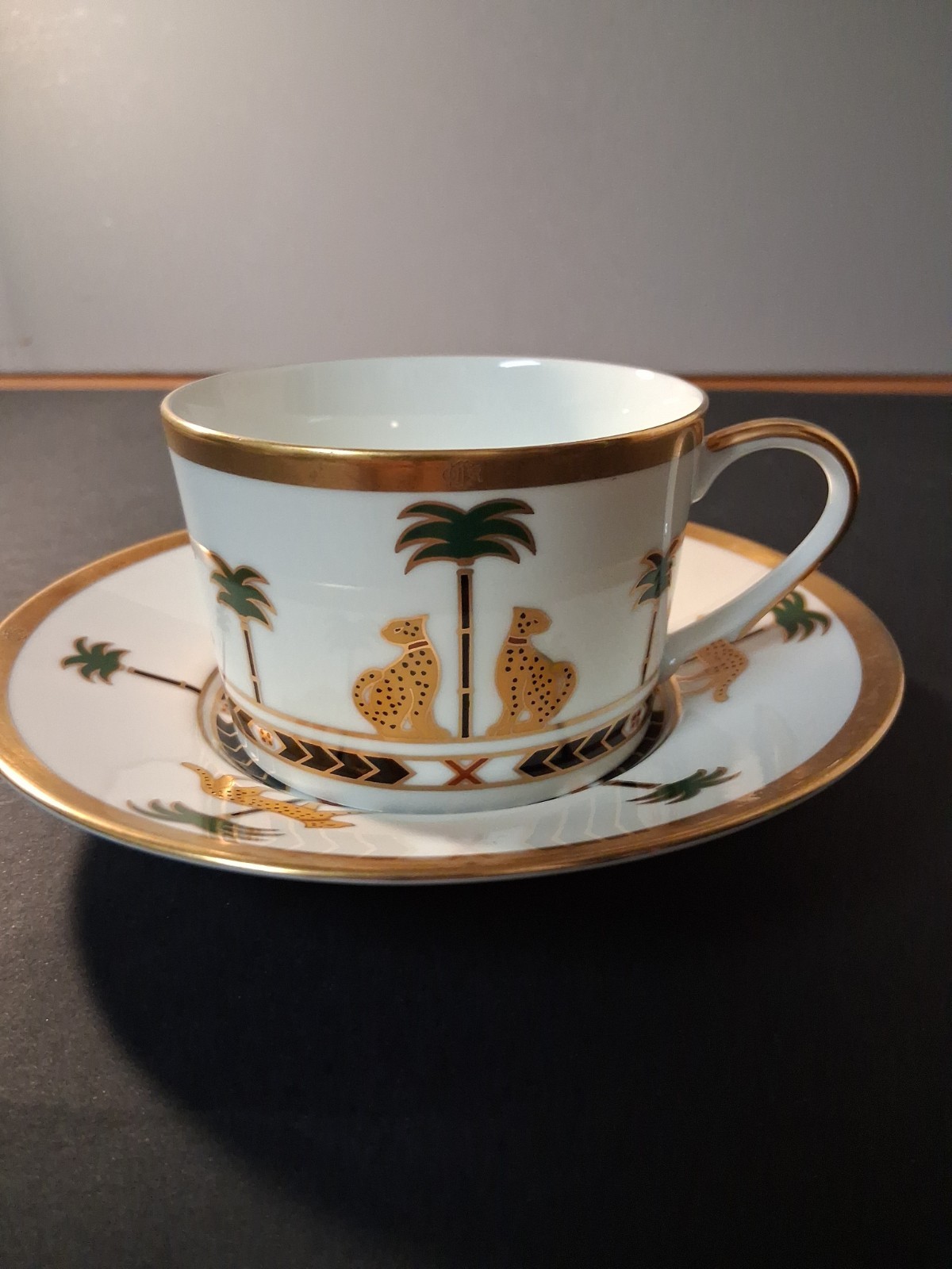 Christian Dior Casablanca Cup & Saucer Never Used Mint Condition Christian Dior Casablanca Cup & Saucer Never Used Mint Condition
