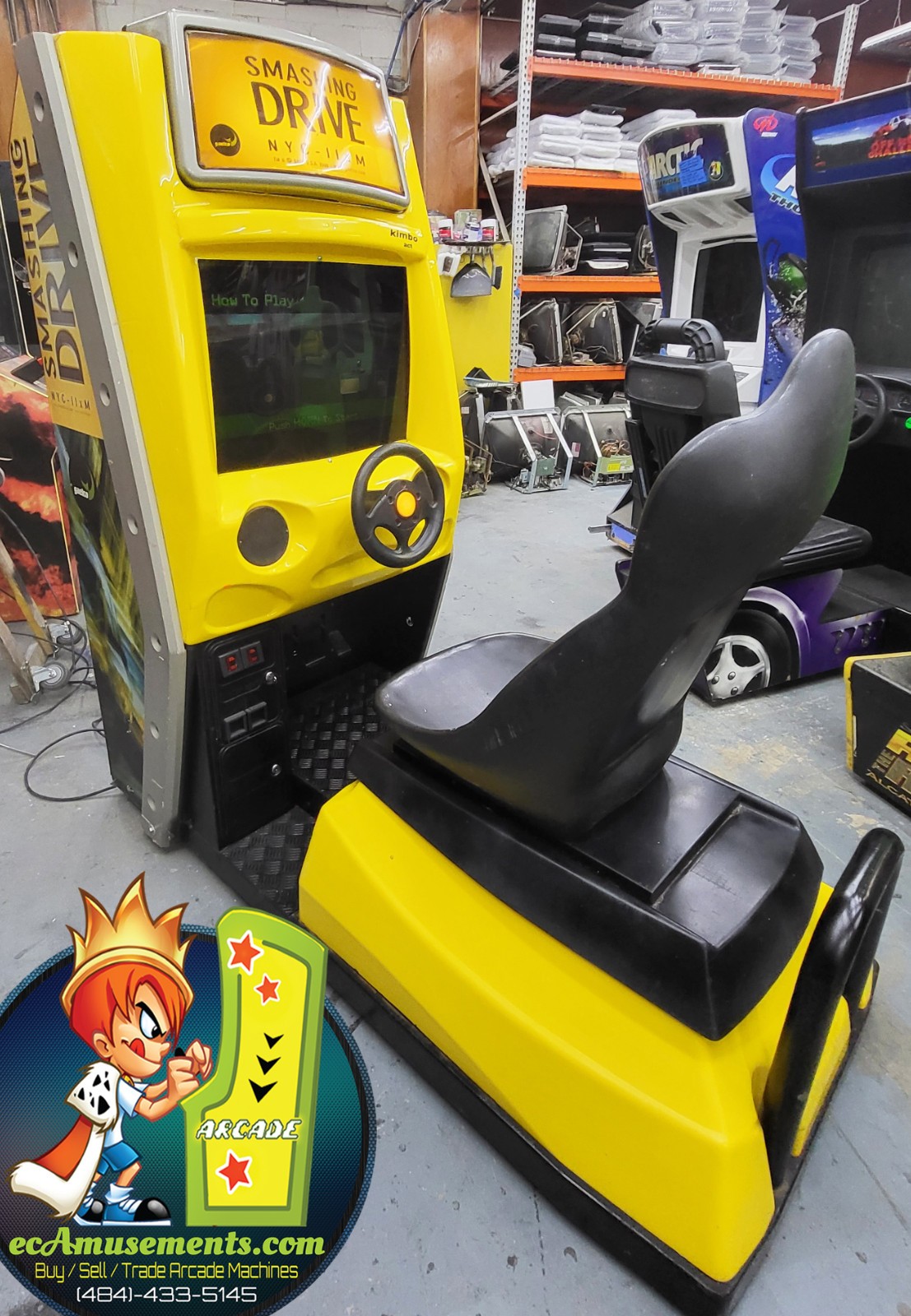 SMASHING DRIVE (Crazy Taxi) Sit Down Arcade Driving Racing Video Game Machine