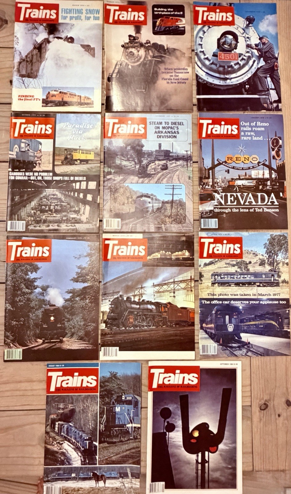VTG Trains Magazine Lot 1976-1980 Mar Aug Sep Oct Nov Illustrated Railroading VTG Trains Magazine Lot 1976-1980 Mar Aug Sep Oct Nov Illustrated Railroading