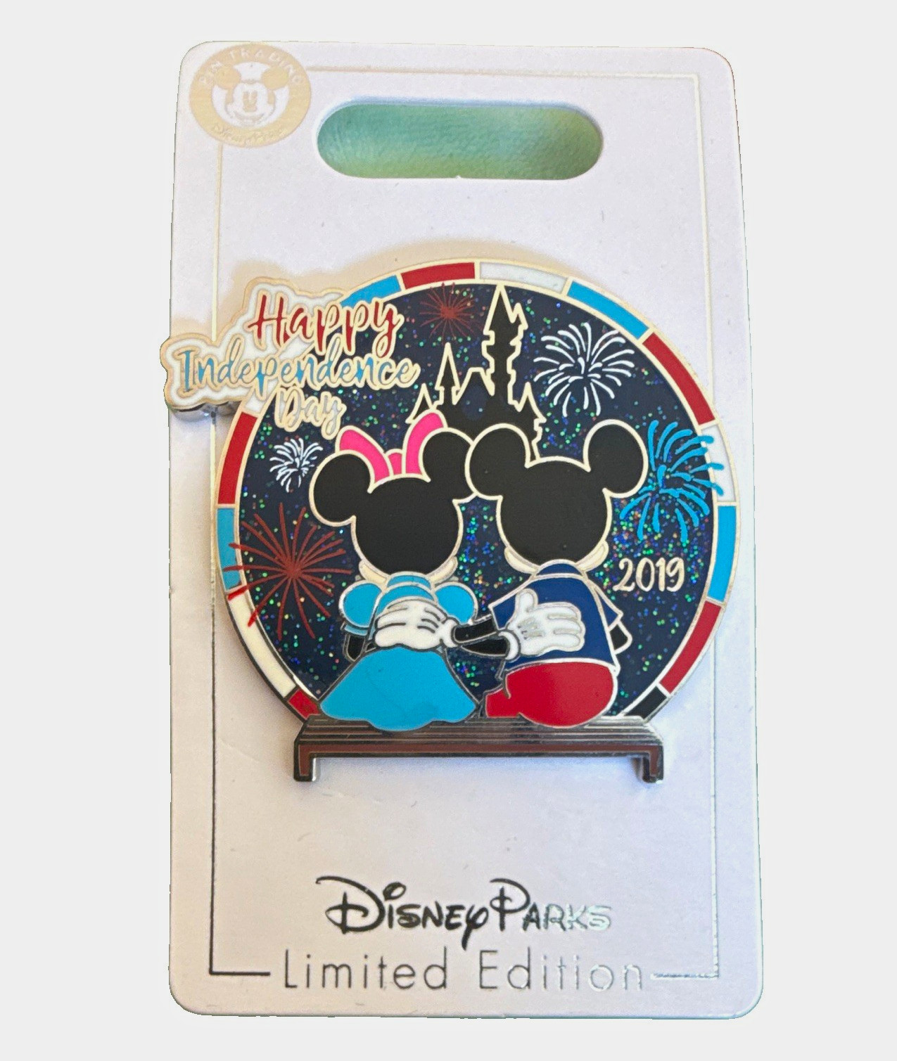 Disney Parks Limited Edition Independence Day 2019 Mickey & Minnie Pin Single Disney Parks Limited Edition Independence Day 2019 Mickey & Minnie Pin Single