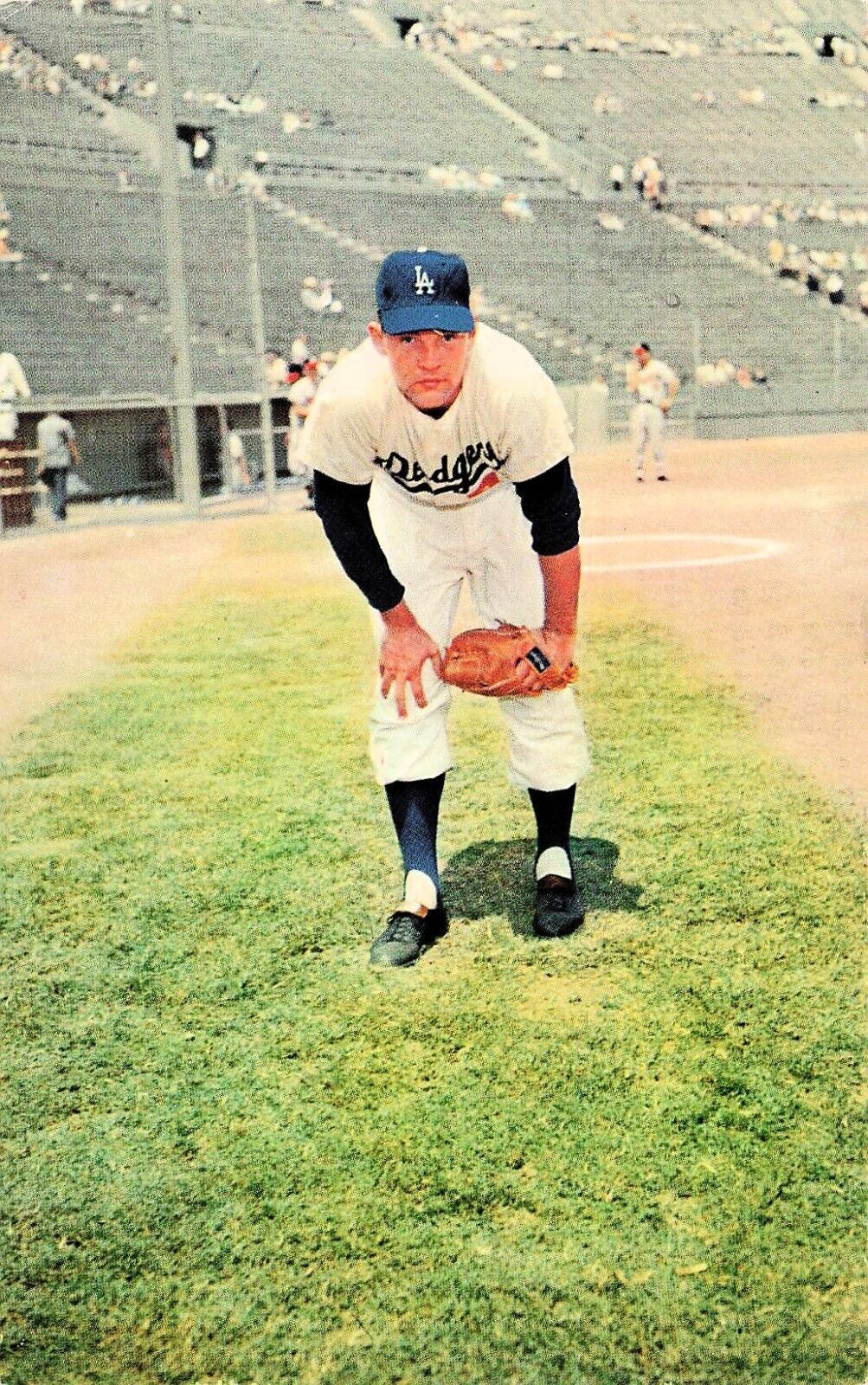 Clem Labine Los Angeles Dodgers Sports Card Stadium 1960 Game Vtg Postcard E1
