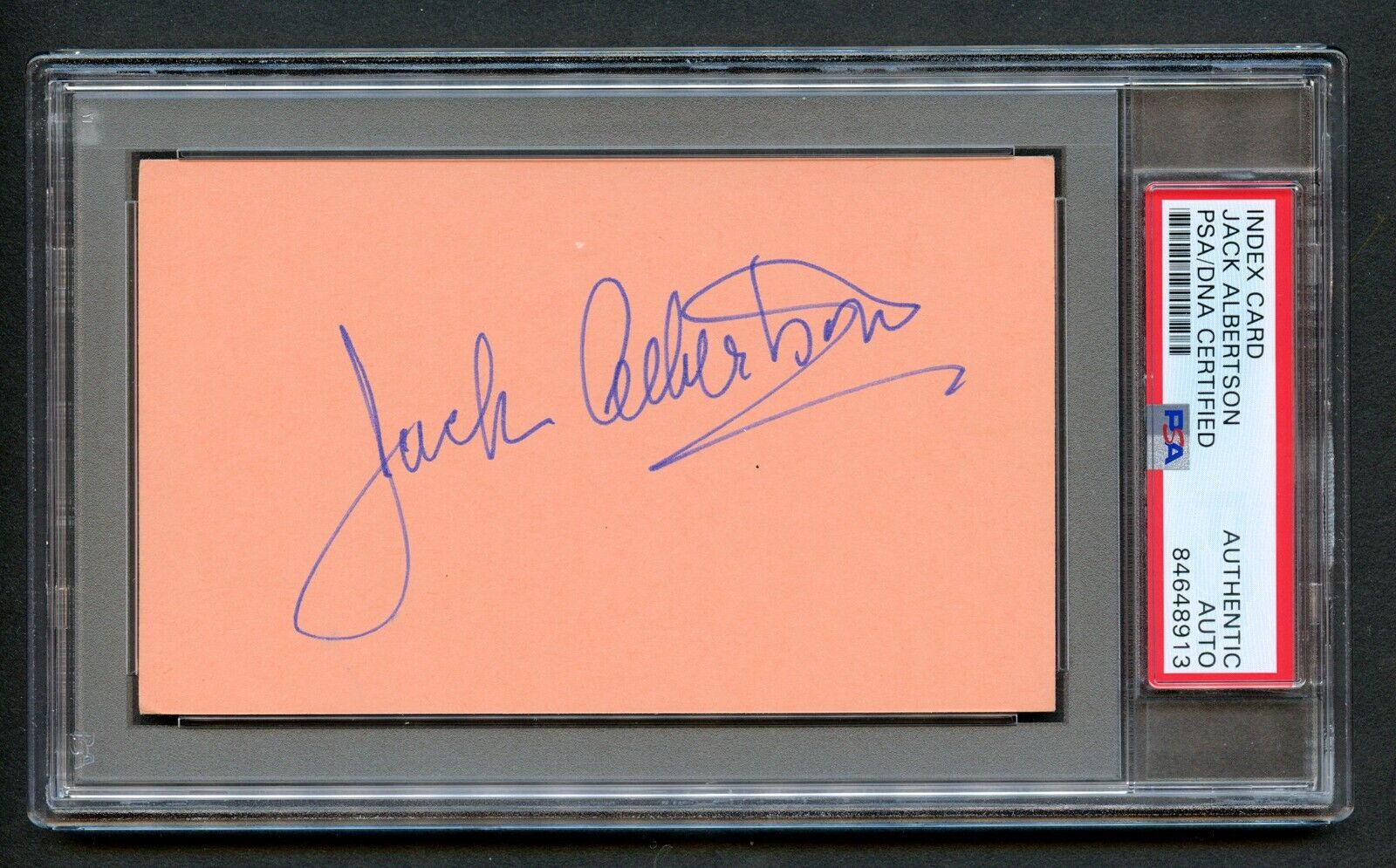 Jack Albertson signed autograph auto Vintage 3x5 Grandpa Joe in Willy Wonka PSA