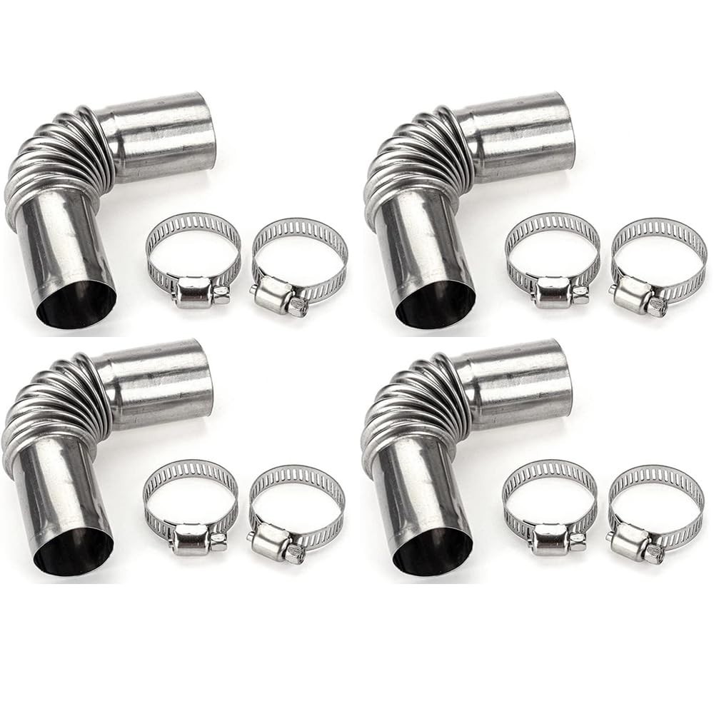 4 Pcs Stainless Steel 24mm Air Diesel Parking Heater Exhaust Pipe Tube Elbow Con 4 Pcs Stainless Steel 24mm Air Diesel Parking Heater Exhaust Pipe Tube Elbow Con