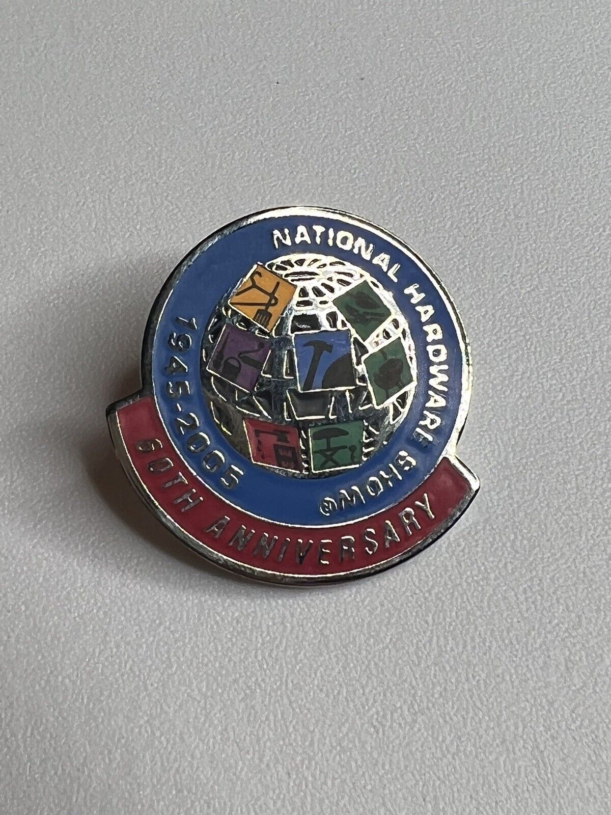 NHS 2005 National Hardware Shows 60th Anniversary Enamel Lapel Pin Souvenir