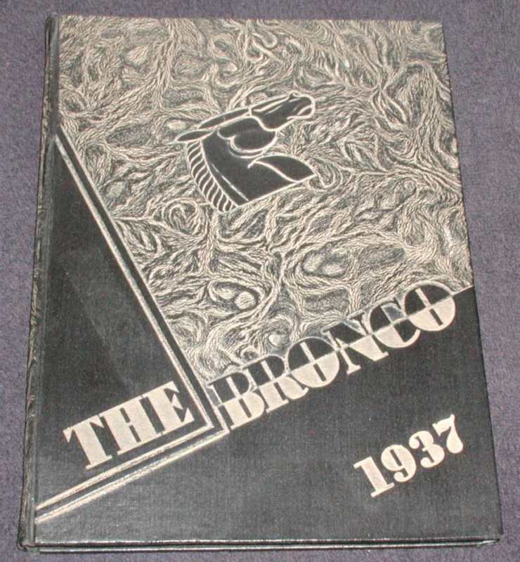 Hastings College 1937 Yearbook (The Bronco), Hastings Nebraska