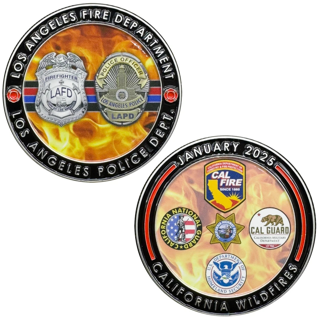 EL15-12 California Wildfires Fire Police Challenge Coin Cal Fire EL15-12 California Wildfires Fire Police Challenge Coin Cal Fire