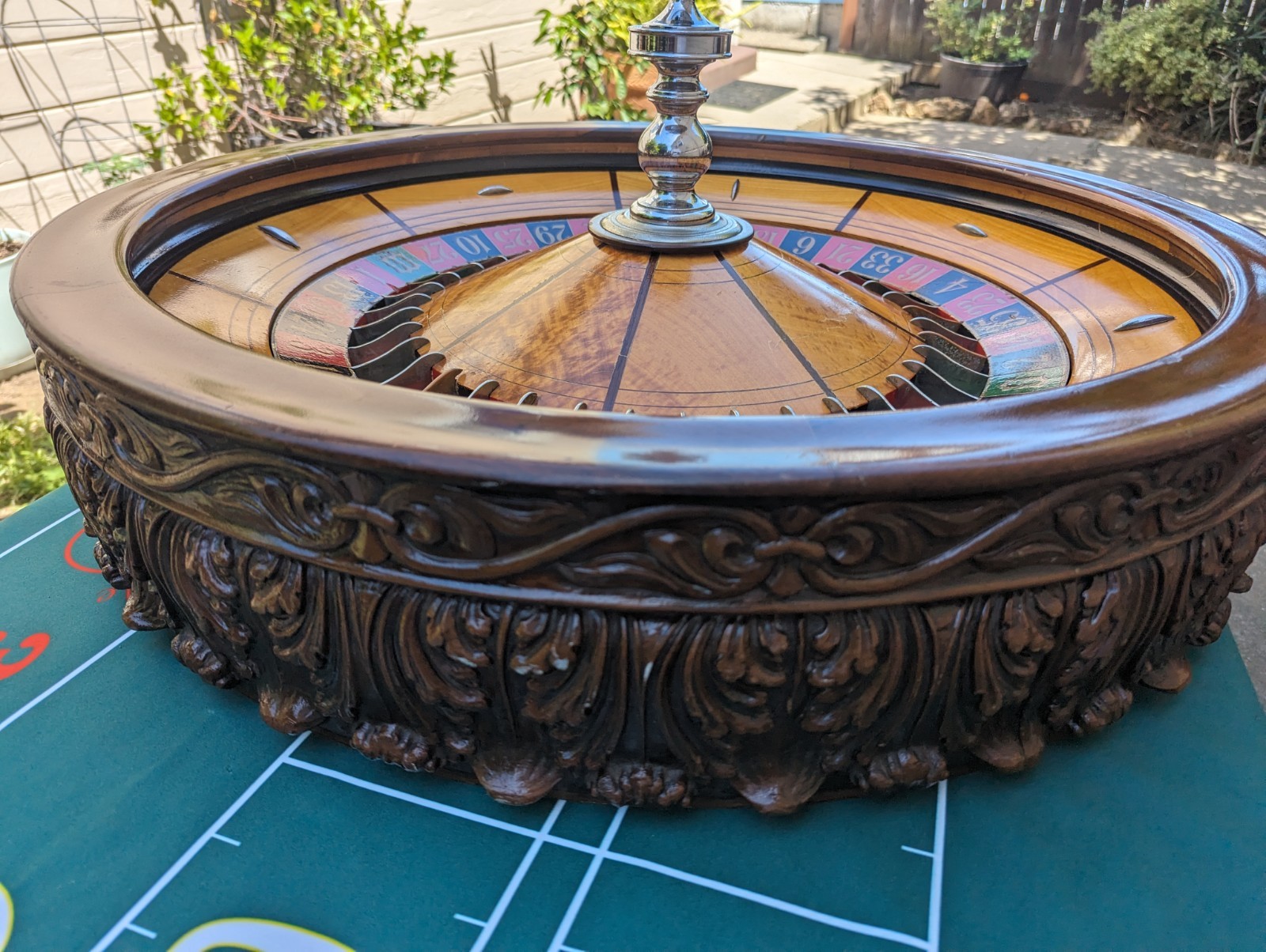 RARE ANTIQUE ROULETTE WHEEL, F DENZLER MAKER DENVER COLO. LOCAL PICKUP ONLY RARE ANTIQUE ROULETTE WHEEL, F DENZLER MAKER DENVER COLO. LOCAL PICKUP ONLY