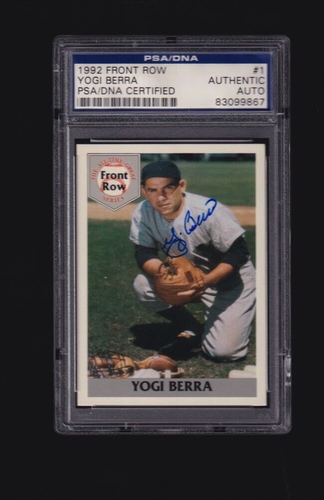 1992 Front Row #1 Yogi Berra signed & Autograph with PSA / DNA