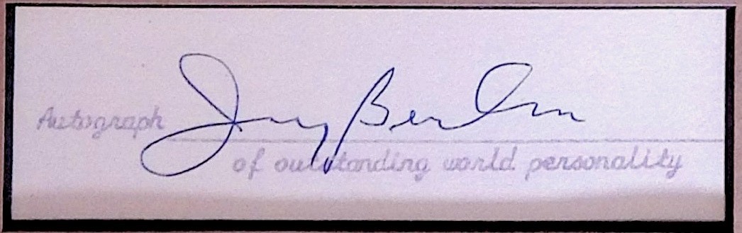 Irving Berlin Signed Cut & Photo | JSA Authenticated Autograph Ready to Frame Irving Berlin Signed Cut & Photo | JSA Authenticated Autograph Ready to Frame