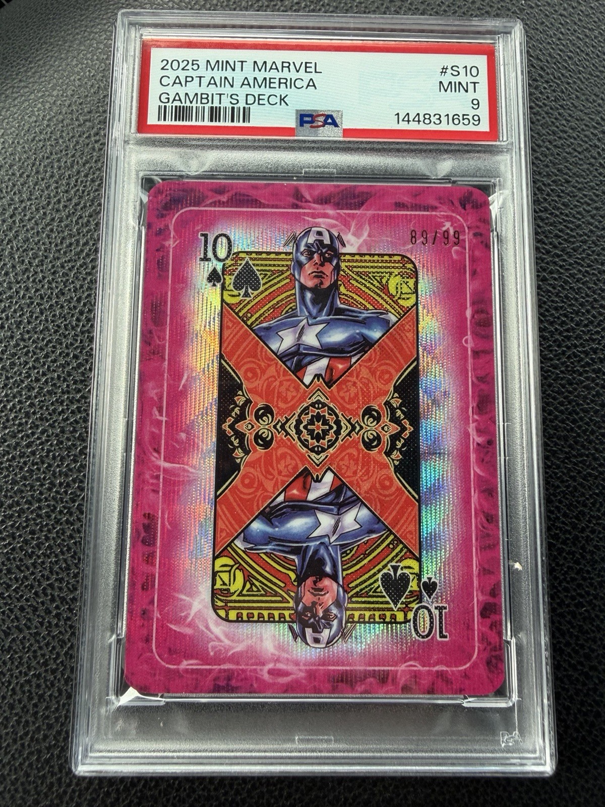 2025 Topps Marvel Mint Captain America Gambits Deck #89/99 PSA 9 Mint S-10