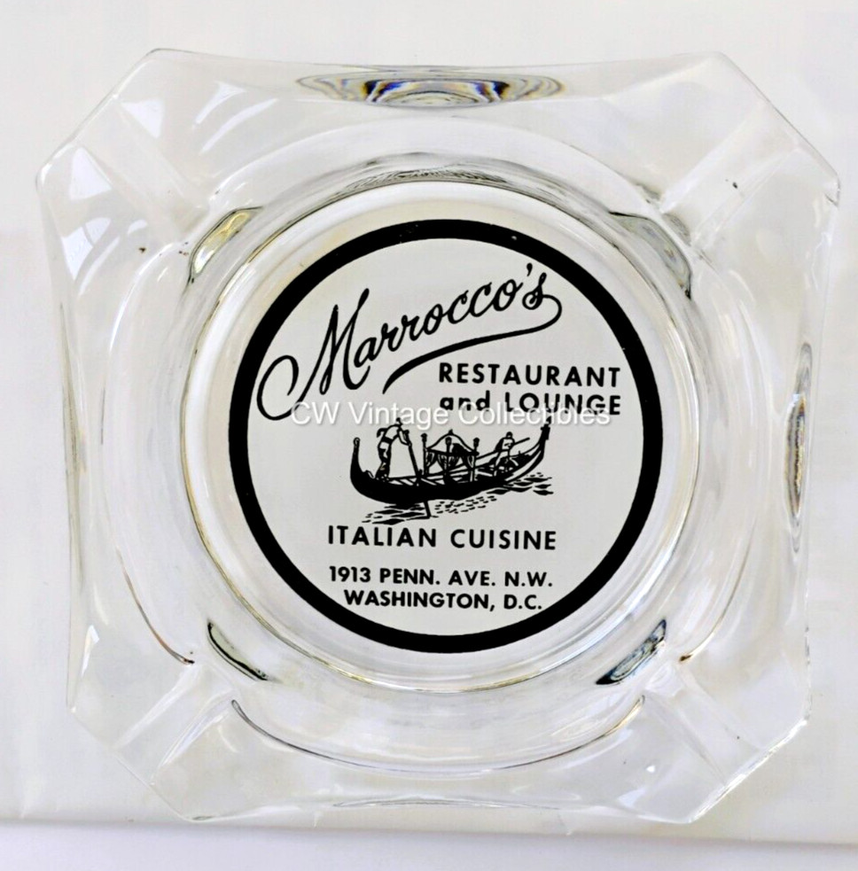 ca. 1960's Marrocco's Italian Restaurant & Lounge Ashtray Penn Ave Washington DC ca. 1960's Marrocco's Italian Restaurant & Lounge Ashtray Penn Ave Washington DC
