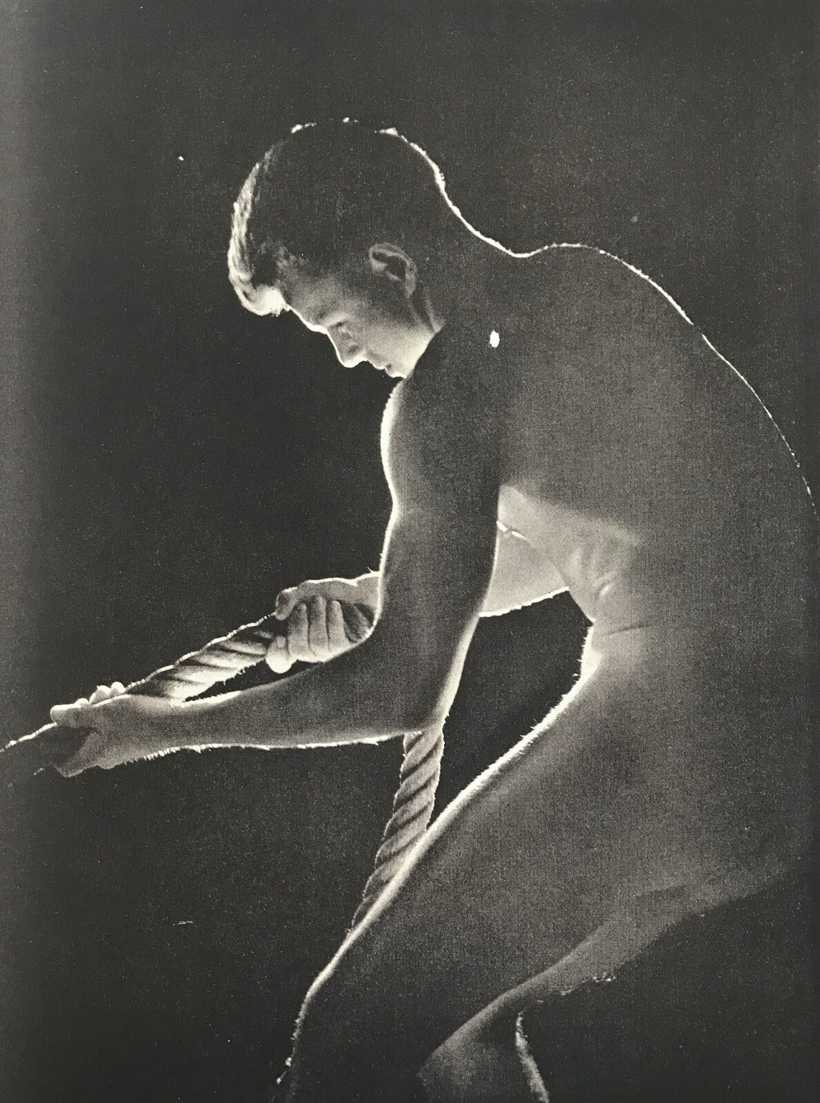 Stunning male nude study 1939 by Iowa photographer John W Barry 1905-1988