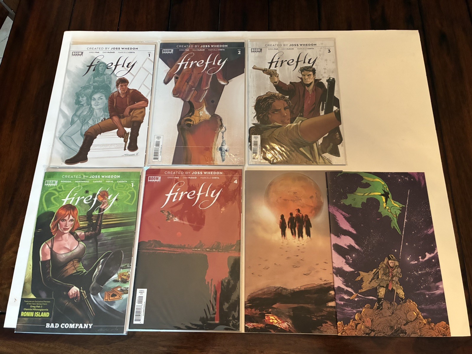 Firefly Comic Book Lot of 7 Issues Boom Studios 2018-22 Nice Quality on Boards