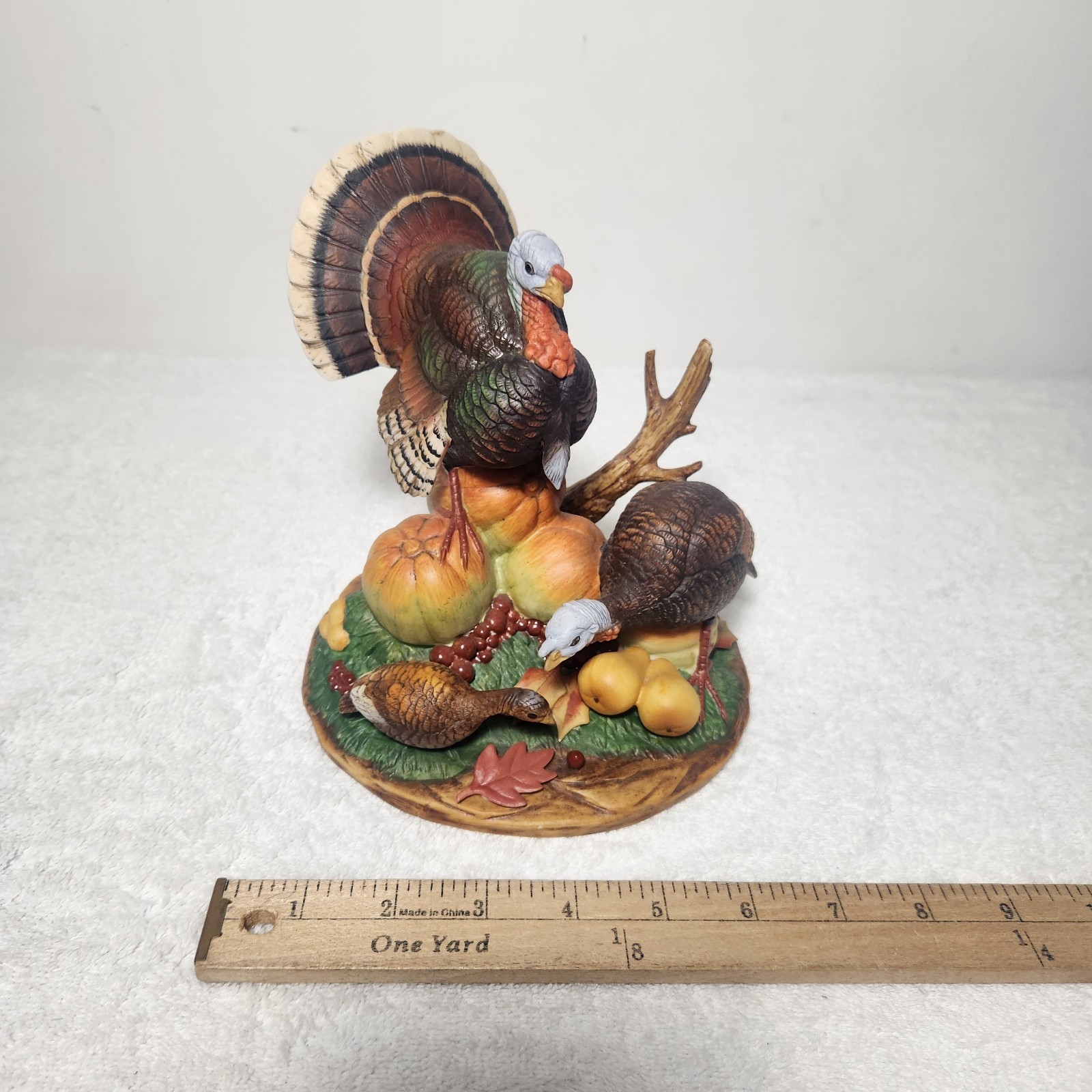 Vintage 1992 Thanksgiving Turkey Family Figurine Decor Vintage 1992 Thanksgiving Turkey Family Figurine Decor