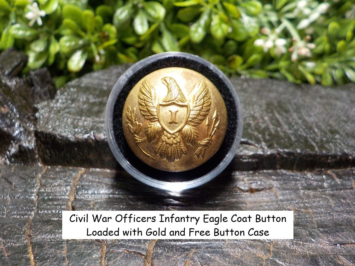 Old Rare Vintage Antique Civil War Relic Eagle Infantry Coat Button Free Case Old Rare Vintage Antique Civil War Relic Eagle Infantry Coat Button Free Case