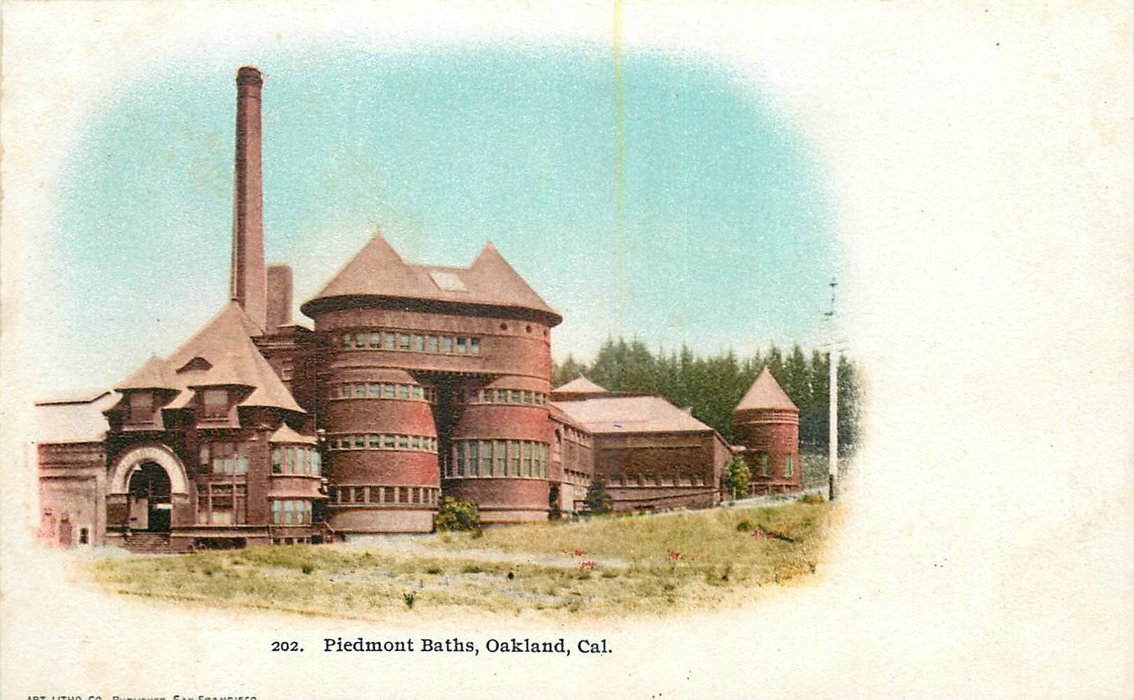 c1905 Oakland California Peidmont Baths undivided #202 Postcard 26-2454 c1905 Oakland California Peidmont Baths undivided #202 Postcard 26-2454