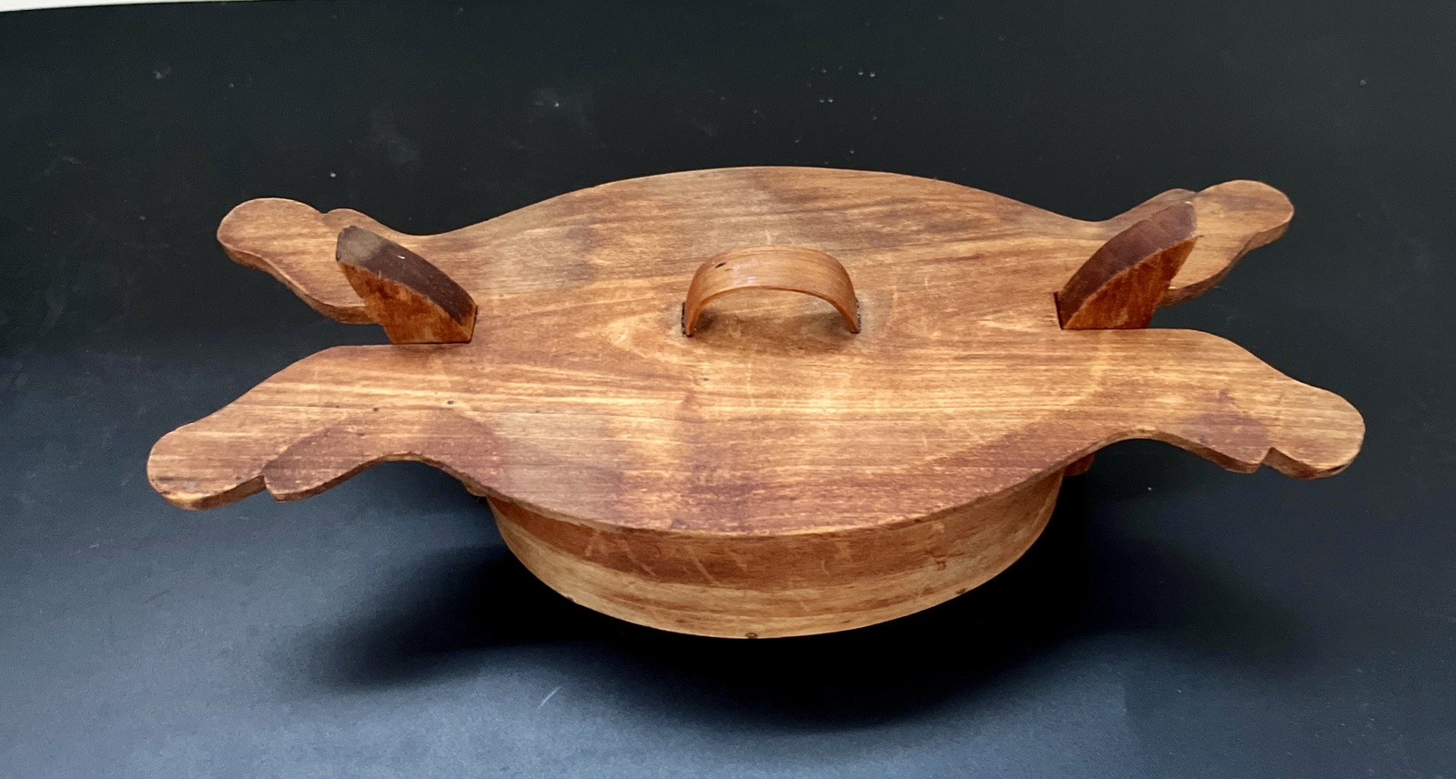 VTG Norwegian Scandinavian Nordic Tine Box Wood Viking Ship Handmade Snaplid VTG Norwegian Scandinavian Nordic Tine Box Wood Viking Ship Handmade Snaplid