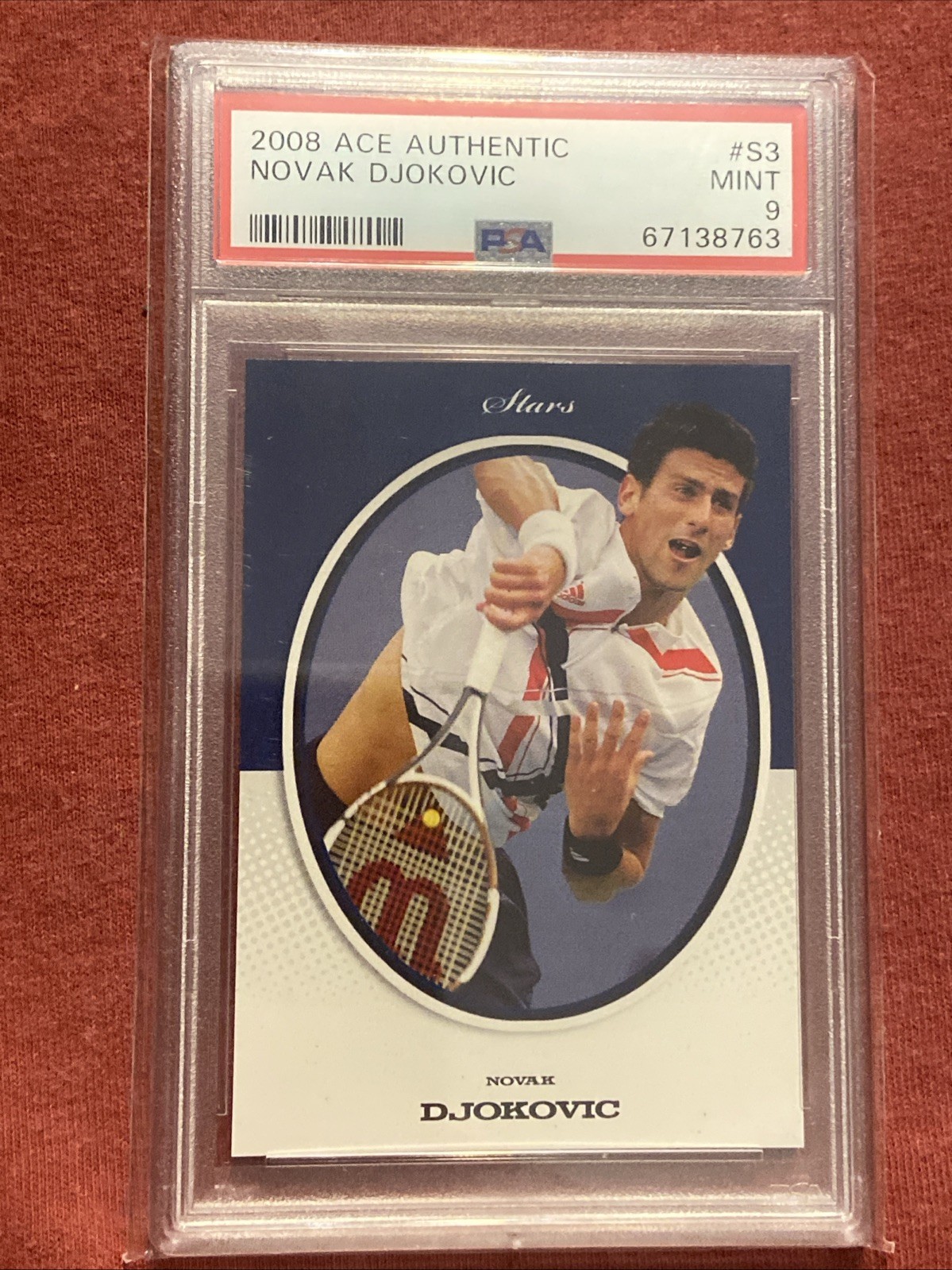 2008 ACE Authentic Grand Slam Stars Novak Djokovic #S3 PSA 9 MINT