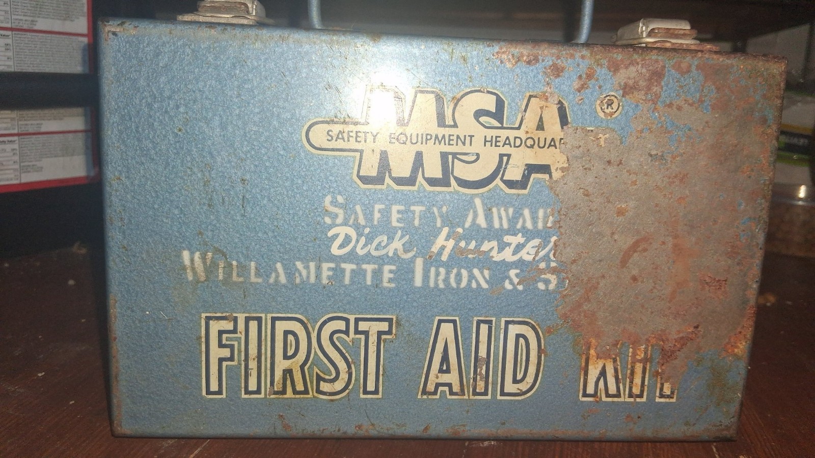 Vintage MSA 10 Unit Industrial First Aid Kit Willamette Iron & Steel Vintage MSA 10 Unit Industrial First Aid Kit Willamette Iron & Steel