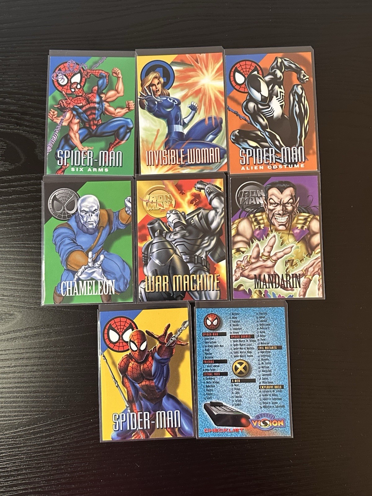 1996 Fleer Skybox Marvel Vision Lot Of 8 Trading Cards Spider-Man 1996 Fleer Skybox Marvel Vision Lot Of 8 Trading Cards Spider-Man