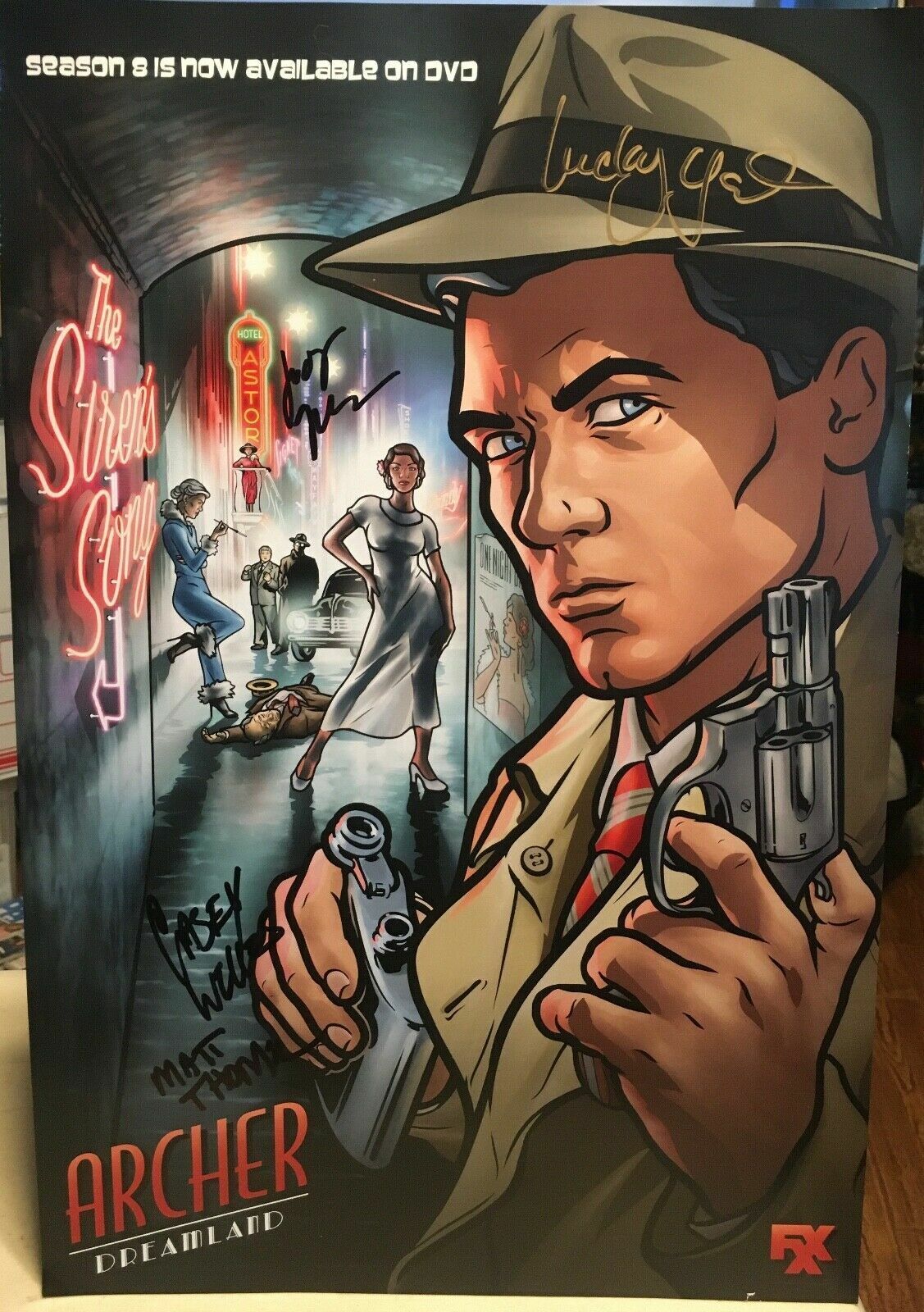 Archer cast autographed autograph signed 2017 SDCC poster Judy Greer Lucky Yates
