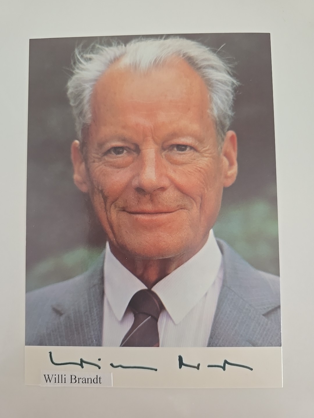Willy Brandt Autograph Signed Original Photo 10x15cm Autograph Signed 