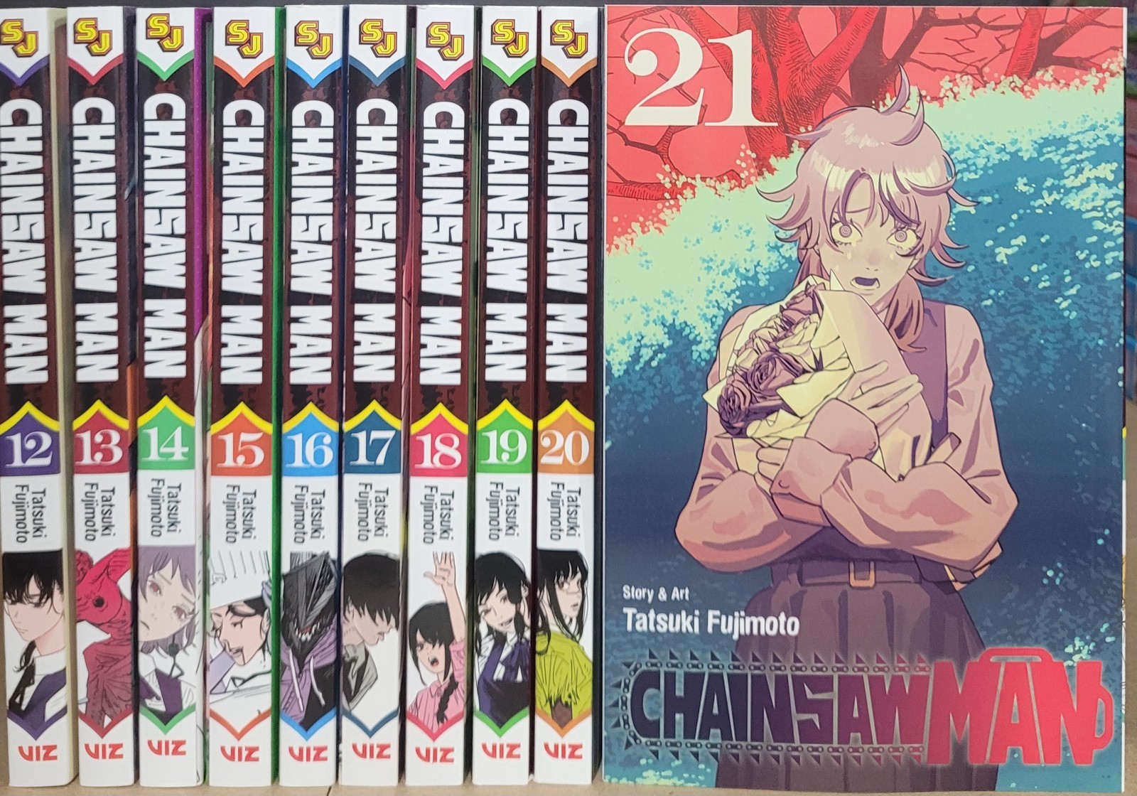 Chainsaw Man Manga Volumes 12-21 VIZ Media Tatsuki Fujimoto Softcover Lot New Chainsaw Man Manga Volumes 12-21 VIZ Media Tatsuki Fujimoto Softcover Lot New
