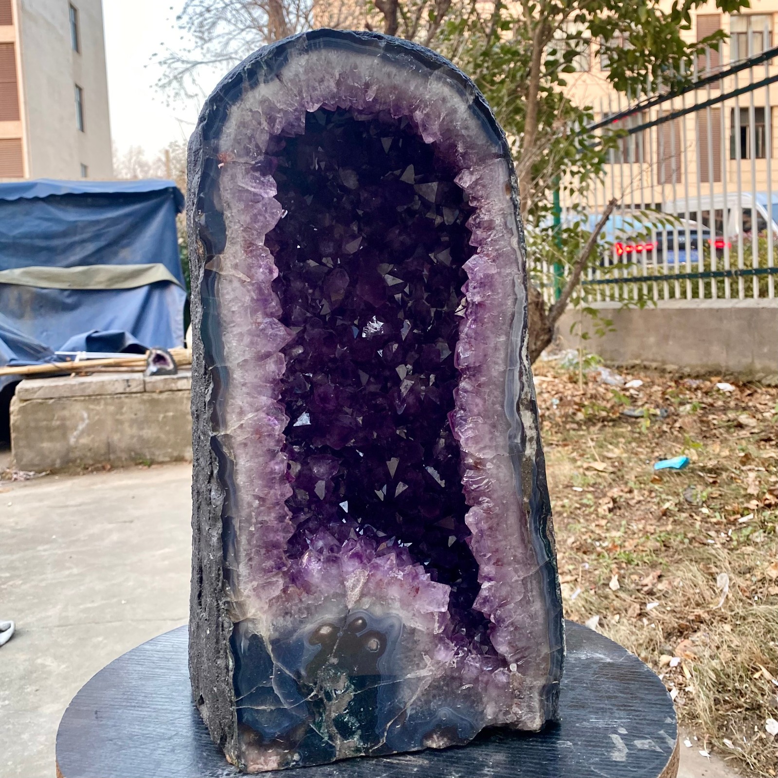 51.9LB Natural Amethyst Cathedral English Cluster Crystal Specimen Healing