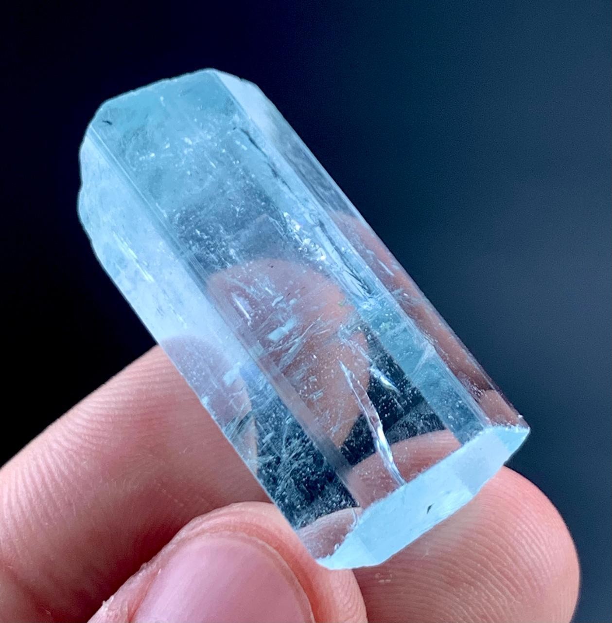59 Carat Blue Aquamarine Crystal Specimen From Pakistan 