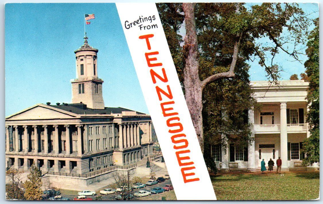 Postcard - State Capitol and The Hermitage, Tennessee