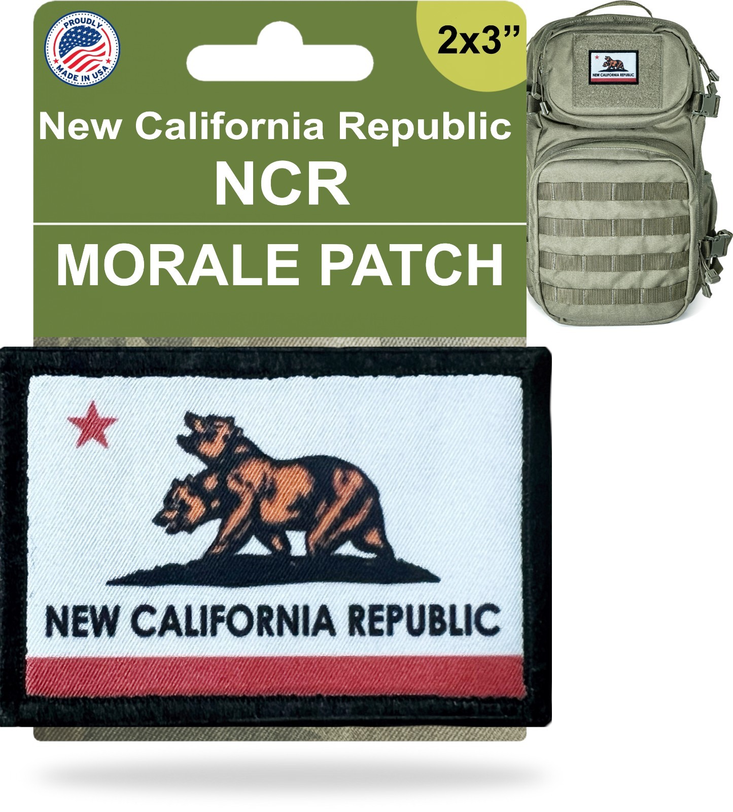 New California Republic Morale Patch Tactical - NCR Flag Patch