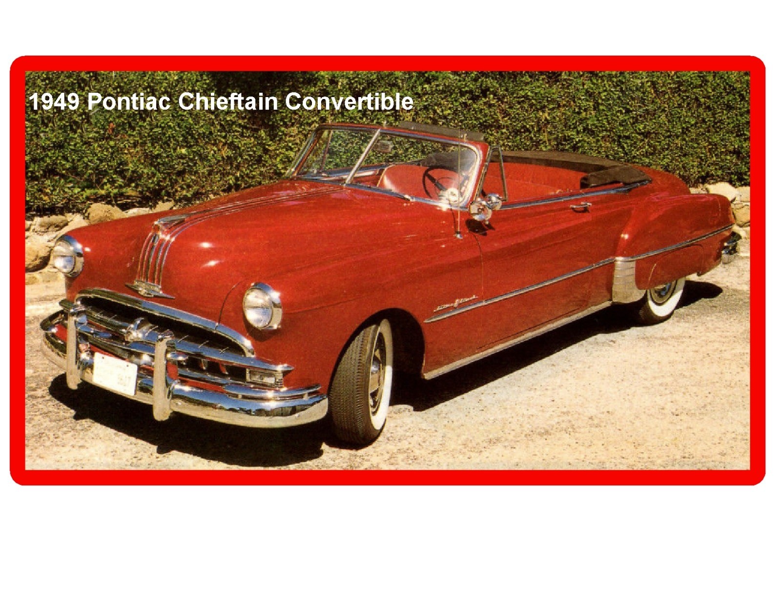 1949 Pontiac Pontiac Chieftain Convertibe Auto Refrigerator / Tool Box  Magnet