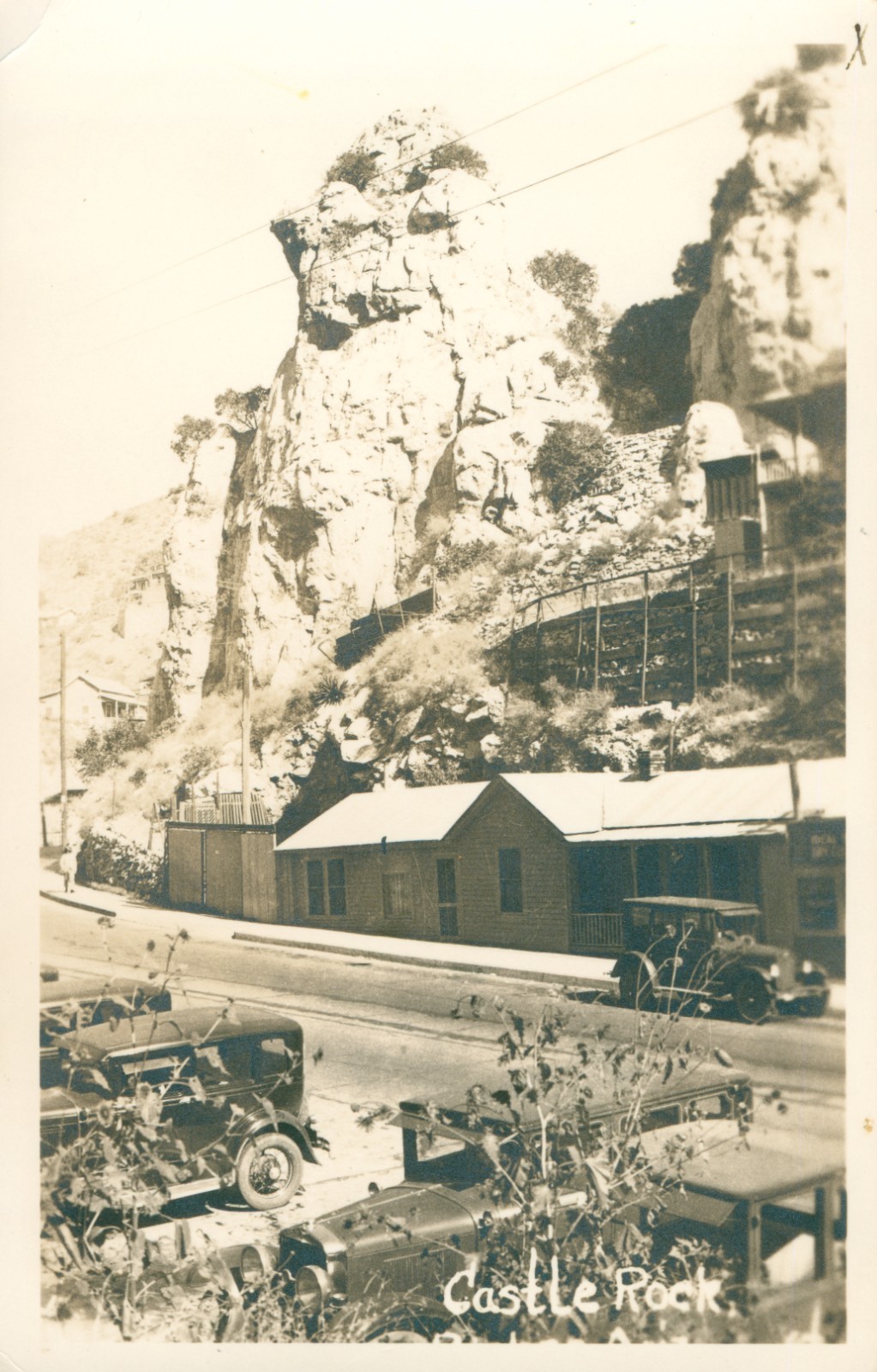 Bisbee, AZ Arizona RPPC Postcard, Castle Rock Tombstone Canyon Houses on Hill Bisbee, AZ Arizona RPPC Postcard, Castle Rock Tombstone Canyon Houses on Hill