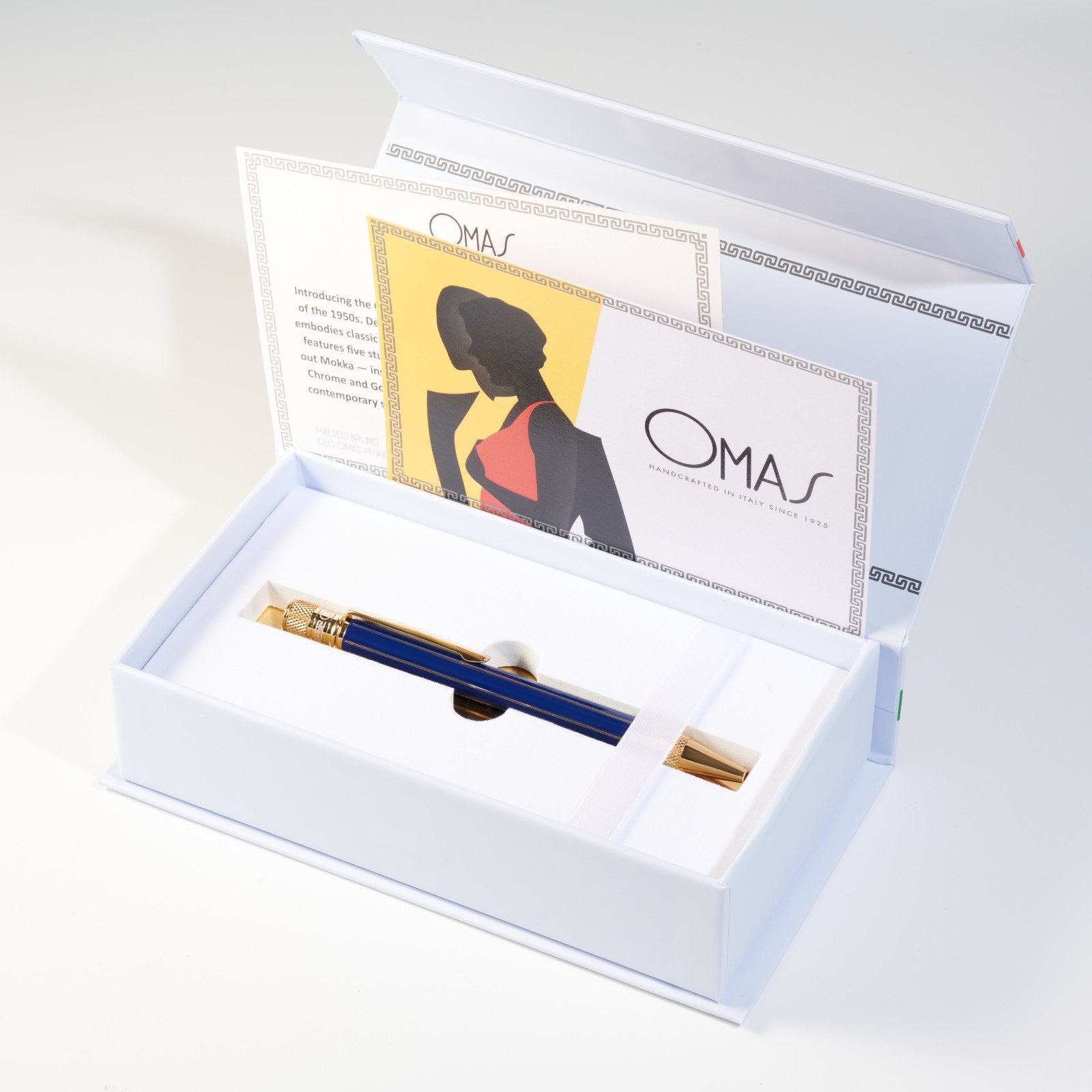 OMAS Portofino Blue Yellow Gold Edition Italian Luxury Pen Elegant Instrument