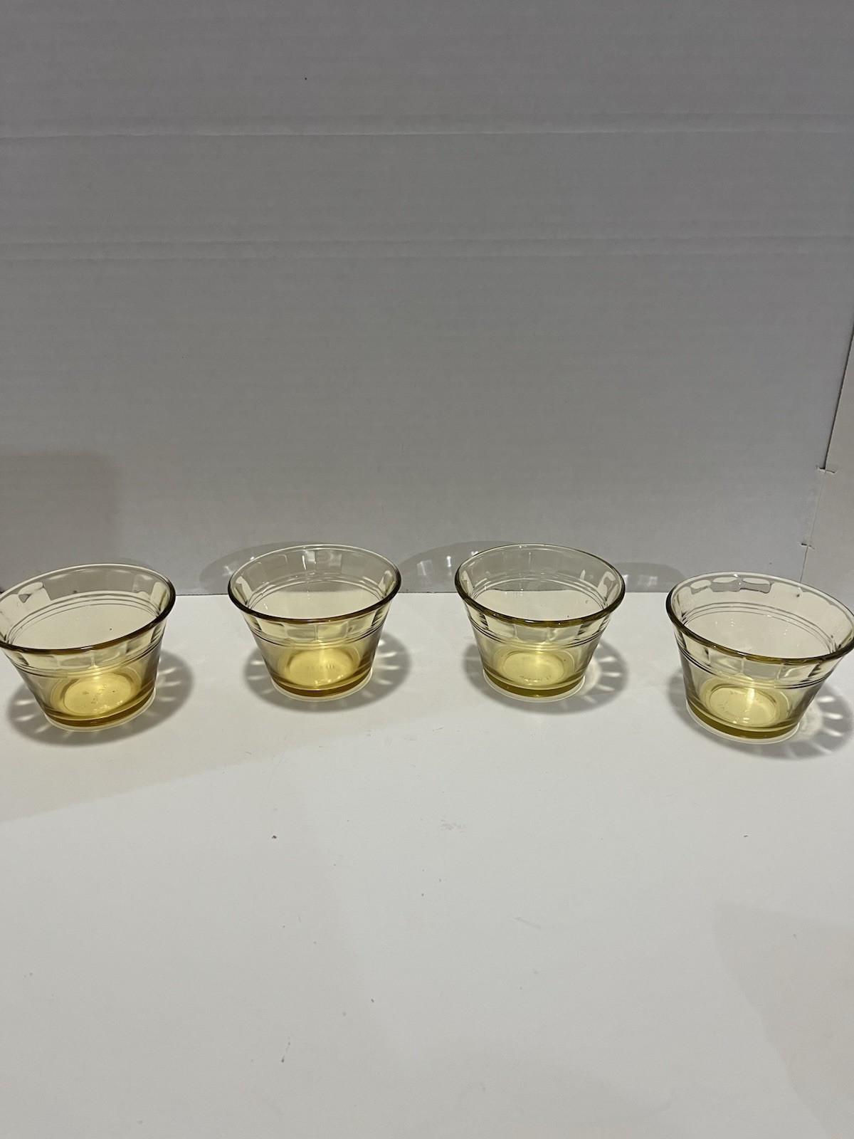 Vintage 1960s Fortecrisa (Forte Crisa) Amber Glass Custard Cups (Mexico) Vintage 1960s Fortecrisa (Forte Crisa) Amber Glass Custard Cups (Mexico)