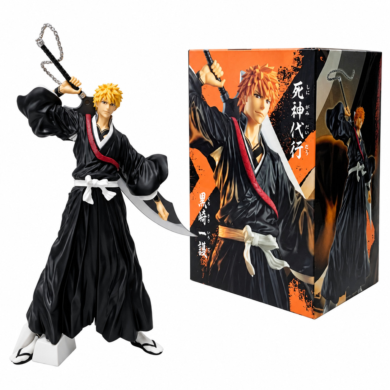 Bleach Ichigo Kurosaki 8.27 in PVC Figure Shinigami Sword Anime Display Bleach Ichigo Kurosaki 8.27 in PVC Figure Shinigami Sword Anime Display
