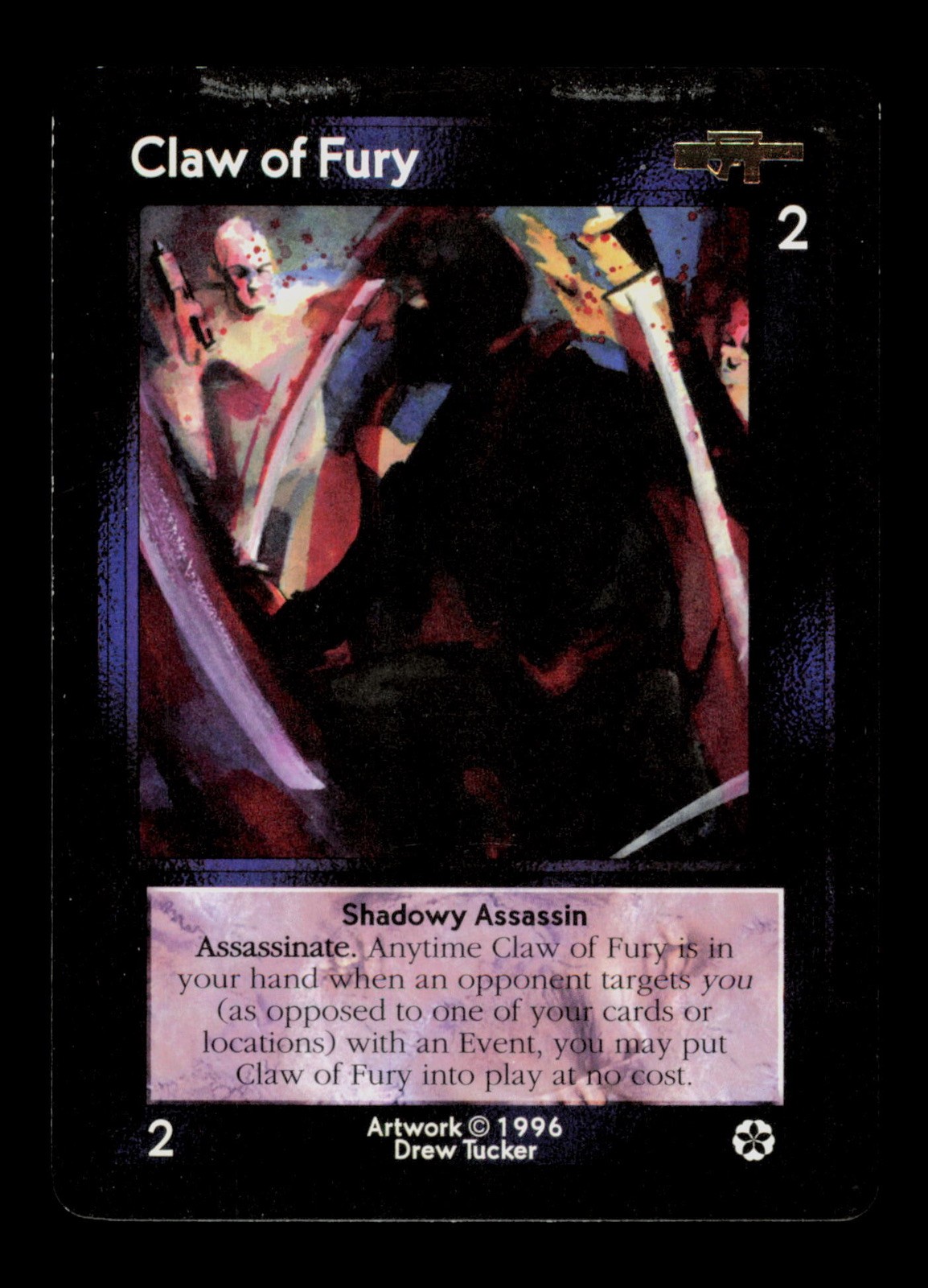 Claw Of Fury Drew Tucker ShadowFist 1996 Trading Card TC Claw Of Fury Drew Tucker ShadowFist 1996 Trading Card TC