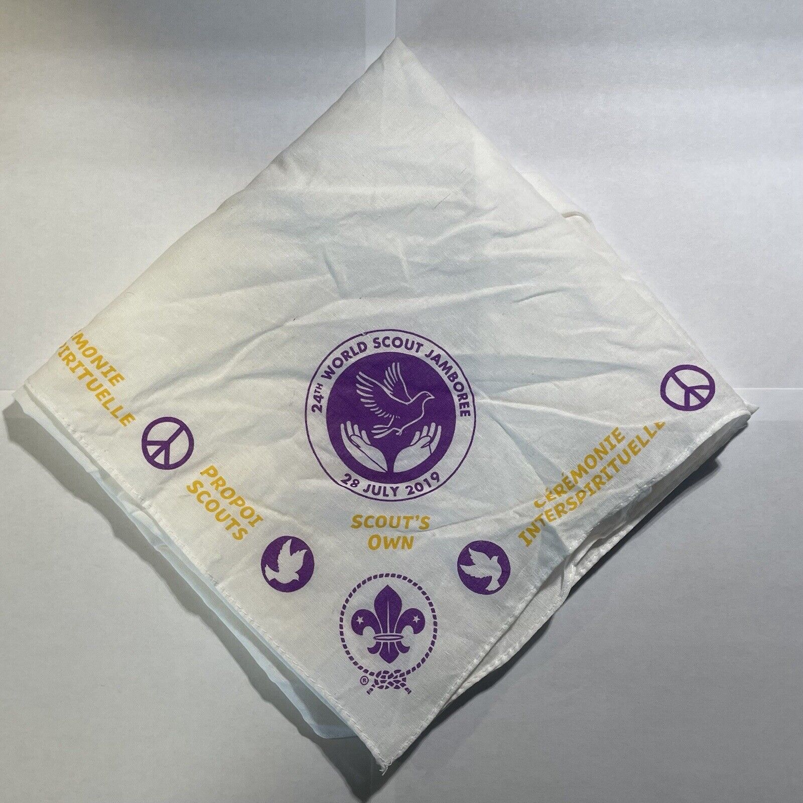 24th world scout jamboree scouts own service neckerchief (used)