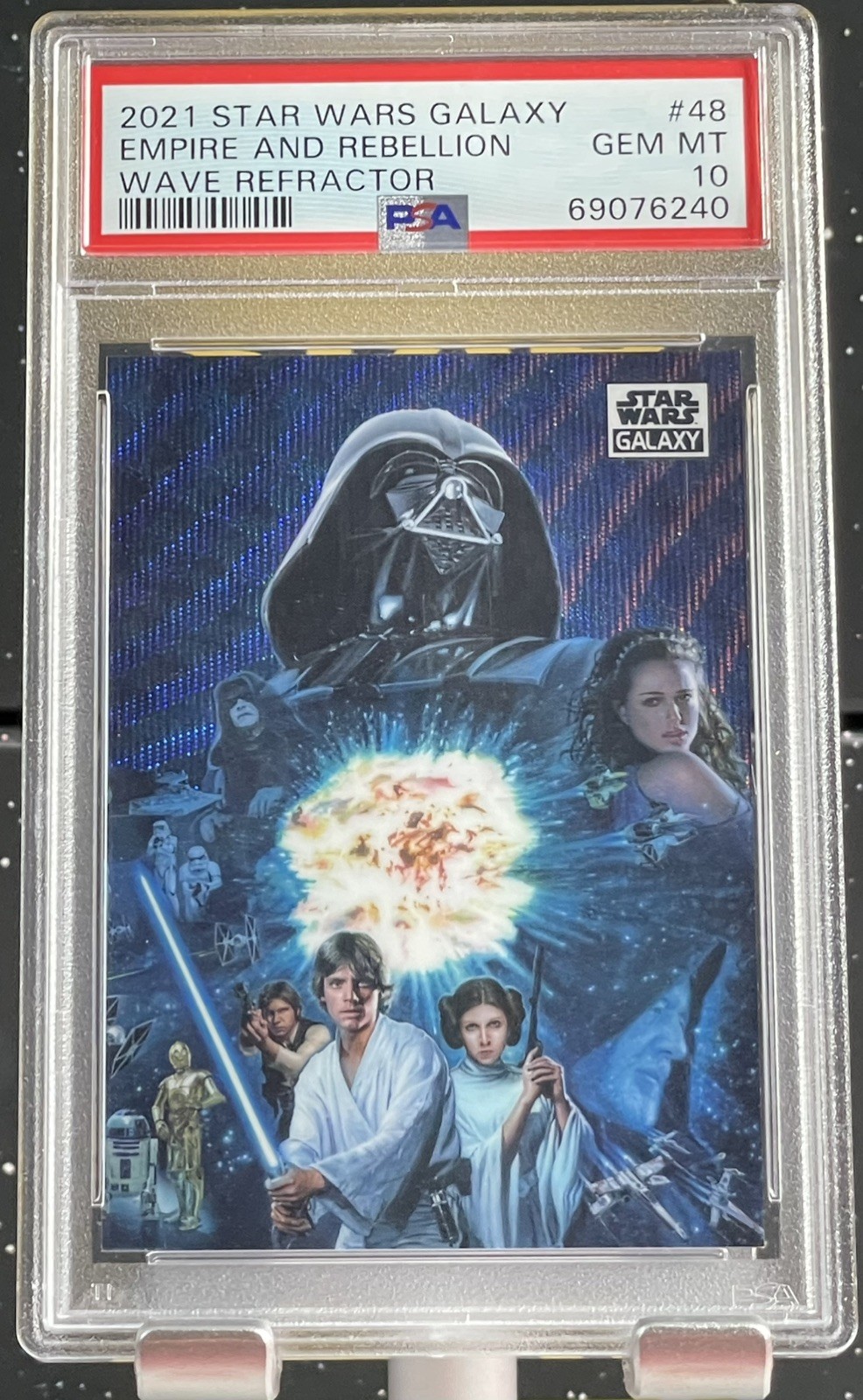 Empire and Rebellion 2021 Topps Chrome Star Wars Galaxy Wave /99 PSA 10