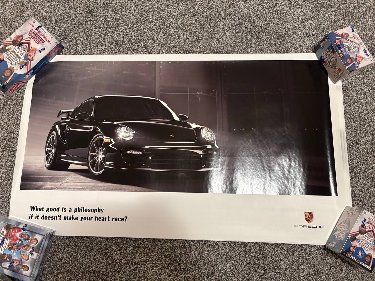 2008 Porsche 911 Cayman Boxster Cayenne Coupe Showroom Advertising Poster 37x22 2008 Porsche 911 Cayman Boxster Cayenne Coupe Showroom Advertising Poster 37x22
