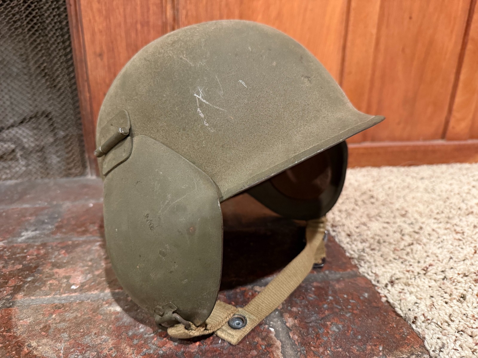US WW2 USAAF Air Corps M3 Flak Helmet Complete - Make Offer
