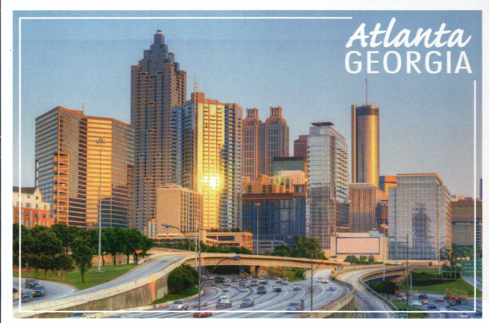 Skyline of Atlanta Georgia, Downtown, SunTrust Plaza etc., GA -- Modern Postcard Skyline of Atlanta Georgia, Downtown, SunTrust Plaza etc., GA -- Modern Postcard