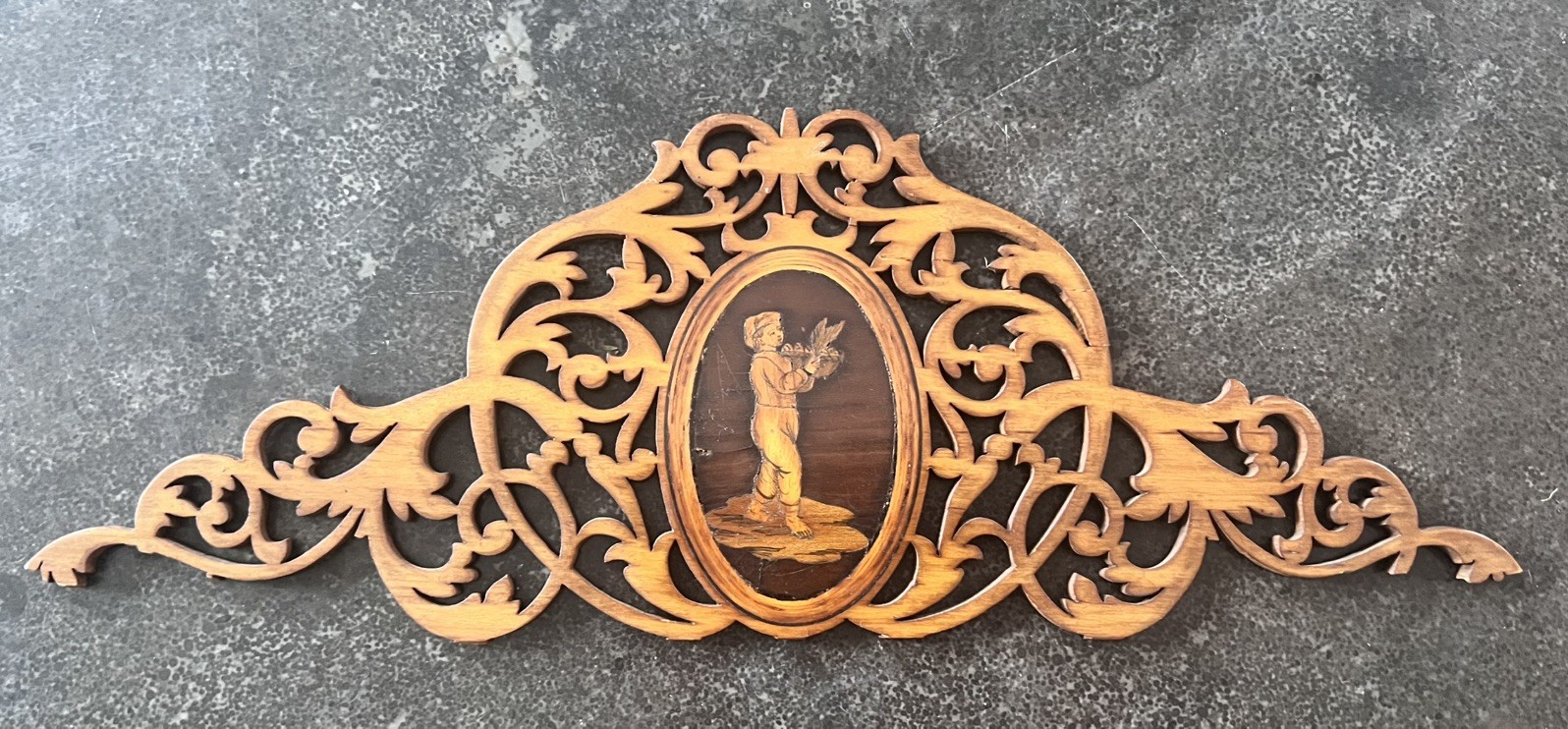19th C Antique Italian Marquetry Victorian Era Inlaid Wood Hand Carved 19th C Antique Italian Marquetry Victorian Era Inlaid Wood Hand Carved