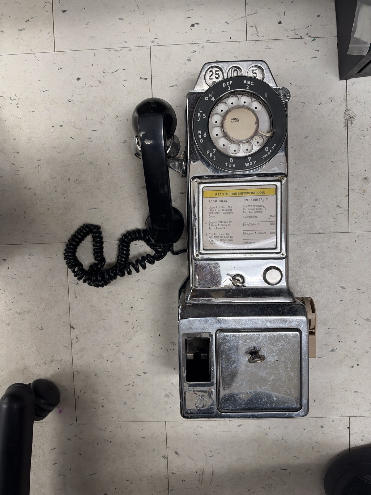 Northern Electric QSD-3A Three-slot Rotary Payphone Telephone Vintage Northern Electric QSD-3A Three-slot Rotary Payphone Telephone Vintage