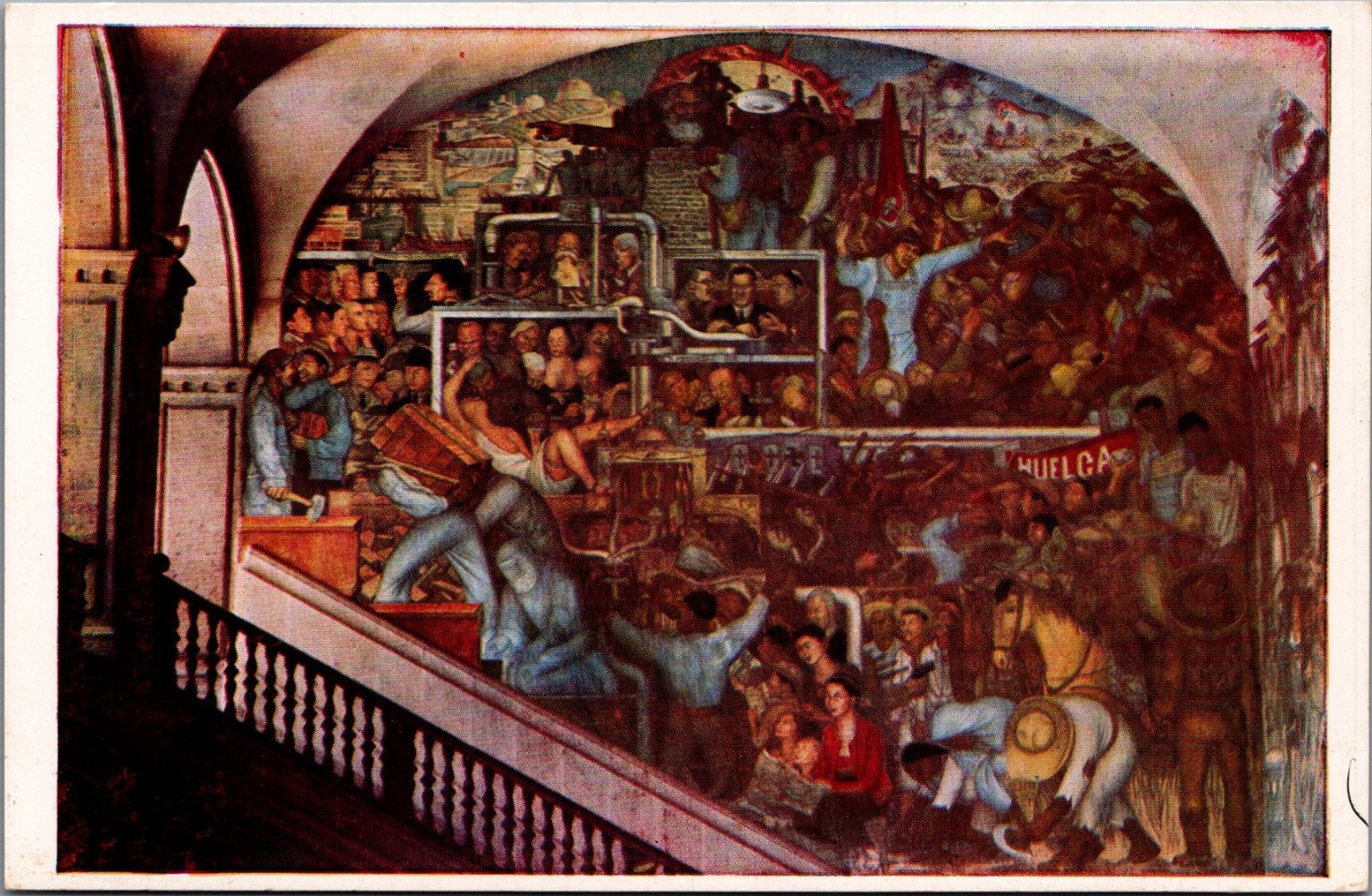 Diego Rivera Mural Postcard Palacio Nacional Mexico City Class Struggle Diego Rivera Mural Postcard Palacio Nacional Mexico City Class Struggle